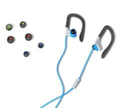 Earphones Sport 1 sluchátka s mikrofonem, modrá