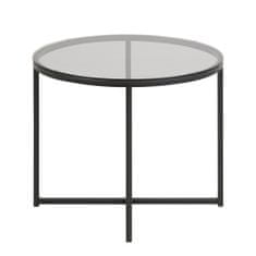 Design Scandinavia Konferenční stolek Claire kulatý, kouřová/černá