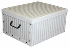 Compactor Anton skládací úložná krabice - karton, bílá/šedá