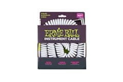 Ernie Ball 6045 nástrojový " Coil " kabel 9.14m Rovný / Zahnutý Jack - bílý