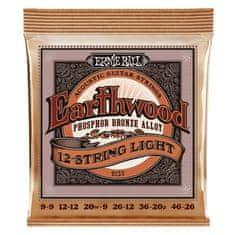 Ernie Ball 2153 Earthwood 12 String Light Phosphor Bronze - Slinky Acoustic .009 - .046
