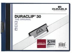 Durable Desky DURACLIP A4/30 na šířku tm. modré