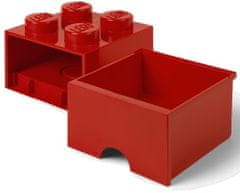 LEGO Úložný box 4 s šuplíkem červená