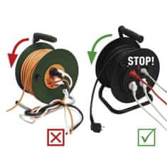 Emos PVC kabel na bubnu s pevným středem – 4 zásuvky, 25 m, 1,5 mm2