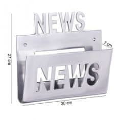 Bruxxi Nástěnný stojan na časopisy News, 30 cm