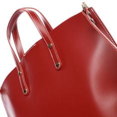 Delami Vera Pelle Atraktivní kožená kabelka Bailey, vínově červená