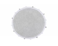 Lorena Canals Přírodní koberec, ručně tkaný Bubbly Light Grey 120x120 (průměr) kruh