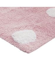 Lorena Canals Přírodní koberec, ručně tkaný Polka Dots Pink-White 120x160
