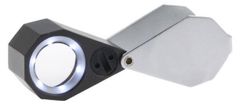 Viewlux Klenotnická lupa 20×, 21 mm, s LED světlem