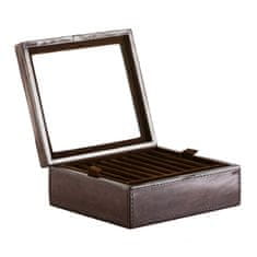 Balmuir Kožená krabička na prstýnky a manžetové knoflíky GREGOR, dark brown