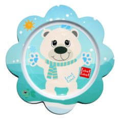 Label-Label Friend Talíř s květinovým tvarem - lední medvěd
