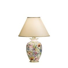 Kolarz PANSE stolní lampa s květinovým dekorem, výška 43 cm