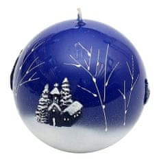 Idena Vánoční koule , Motiv zima | modrá | 10046570