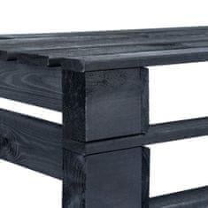 shumee Zahradní lavice z palet dřevo černá