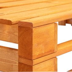 Greatstore Rohová zahradní lavice z palet dřevo medově hnědá