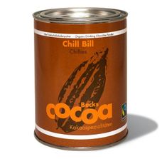 Becks Cocoa BIO rozpustná čokoláda "CHILL BILL" s jemně pikantním chilli, 250g