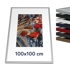 Kovový rám 100x100 cm - Elox stříbro mat 1-04