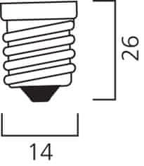 Diolamp  LED Filament zrcadlová žárovka 5W/230V/E14/2700K/620Lm/180°/DIM, stříbrný vrchlík