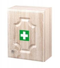 ŠTĚPAŘ Nástěnná lékárnička dřevěná pro 5 osob LUX dub