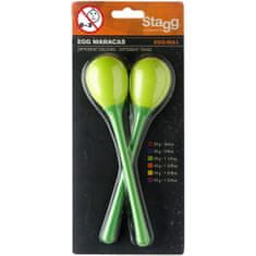 Stagg EGG-MA L/GR, pár vajíček, dlouhá rukojeť, zelené