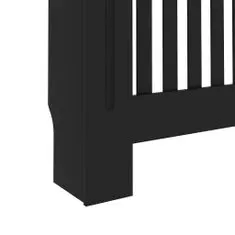 shumee Kryt na radiátor černý 172 x 19 x 81 cm MDF