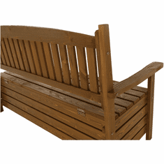 KONDELA Zahradní lavička, hnědá, 150cm, AMULA