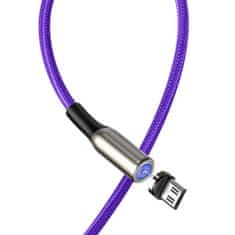 BASEUS Zinc magnetický kabel USB / Micro USB 2A 1m, fialový