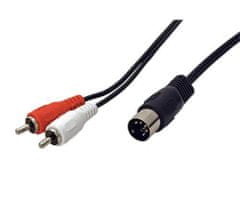 Kraftika Kabel audio din5pin(m) -> 2x cinch (m) , 1,5m, kabely