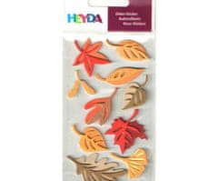 HEYDA Papírová samolepicí dekorace - podzimní listí (10ks)
