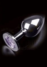 Dolce piccante Anální kolík kovový s krystalem Jewellery Large Silver Diamond purple