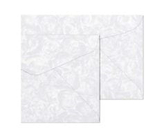 Galeria Papieru Obálky 11x22cm 10ks (120g/m2) bílé se stříbrnými růžemi