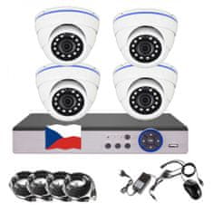 Eonboom 4CH 5MPx AHD kamerový set 4D CCTV s DVR s LAN a 4x venkovní dome kamera
