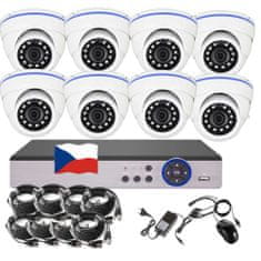 Eonboom 8CH 5MPx AHD kamerový set CCTV 8D - DVR s LAN a 8x venkovní dome kamera