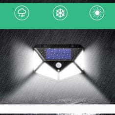 Alum online Solární čtyřstranné LED osvětlení s pohybovým senzorem