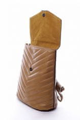 Silvia Rosa Dámský koženkový batůžek s prošíváním Lilac žlutá