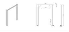 Samostatné podnoží HOXO pro kompletaci stolu, 60 cm, 120 cm
