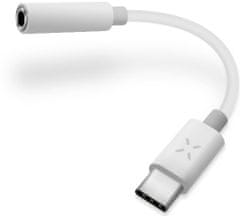 FIXED Fixed Redukce FIXED LINK pro připojení sluchátek z USB-C na 3,5mm jack s DAC chipem, bílá, FIXL-CJD-WH