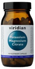 VIRIDIAN nutrition Potassium Magnesium Citrate (Draslík a hořčík), 90 kapslí