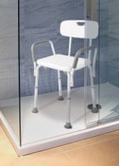 HomeLife Koupelnová židle výškově stavitelná Z120, bílá