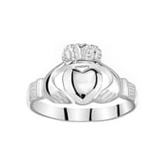 Silvego Dámský celostříbrný prsten Claddagh ZTR96391 (Obvod 52 mm)