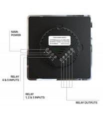 HELTUN HELTUN Touch Panel Switch Quinto (HE-TPS05-WWM), Z-Wave nástěnný vypínač 5 tlačítek, Bílý