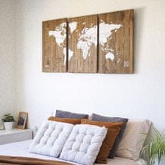 Decor By Glassor Dřevěná mapa světa XXL
