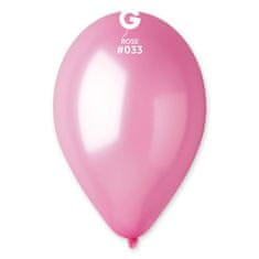 Gemar latexové balónky - metalické - růžové - 100 ks - 26 cm