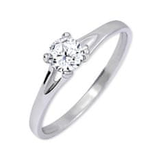 Brilio Silver Stříbrný zásnubní prsten s krystalem 426 001 00508 04 (Obvod 58 mm)