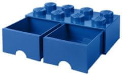 LEGO Úložný box 8 s šuplíky modrá