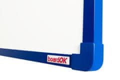 boardOK Keramická tabule na fixy s modrým rámem 150 x 120 cm