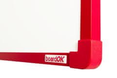 boardOK Keramická tabule na fixy s červeným rámem 180 x 120 cm