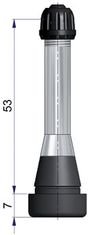 SCHRADER Bezdušový niklový ventil pro dodávky – délka 53mm
