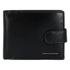 Bellugio Pánská stylová kožená peněženka Edu, černá