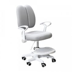 ATAN Rostoucí židle s podnoží a šlemi ANAIS - šedá/bílá